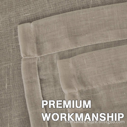 Country Style Privacy Translucent Taupe Sheer Curtains